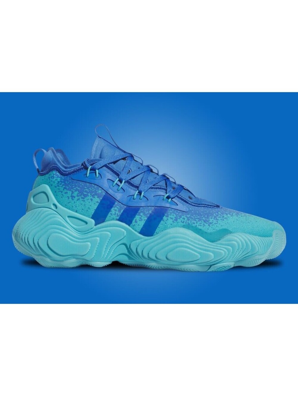 Adidas Trae Young 3 Basketball Shoes Lucid Cyan Blue Turquoise Mens 6.5 Womens 8